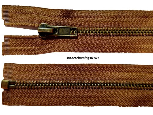 Zip golden brown antique brass - brown,